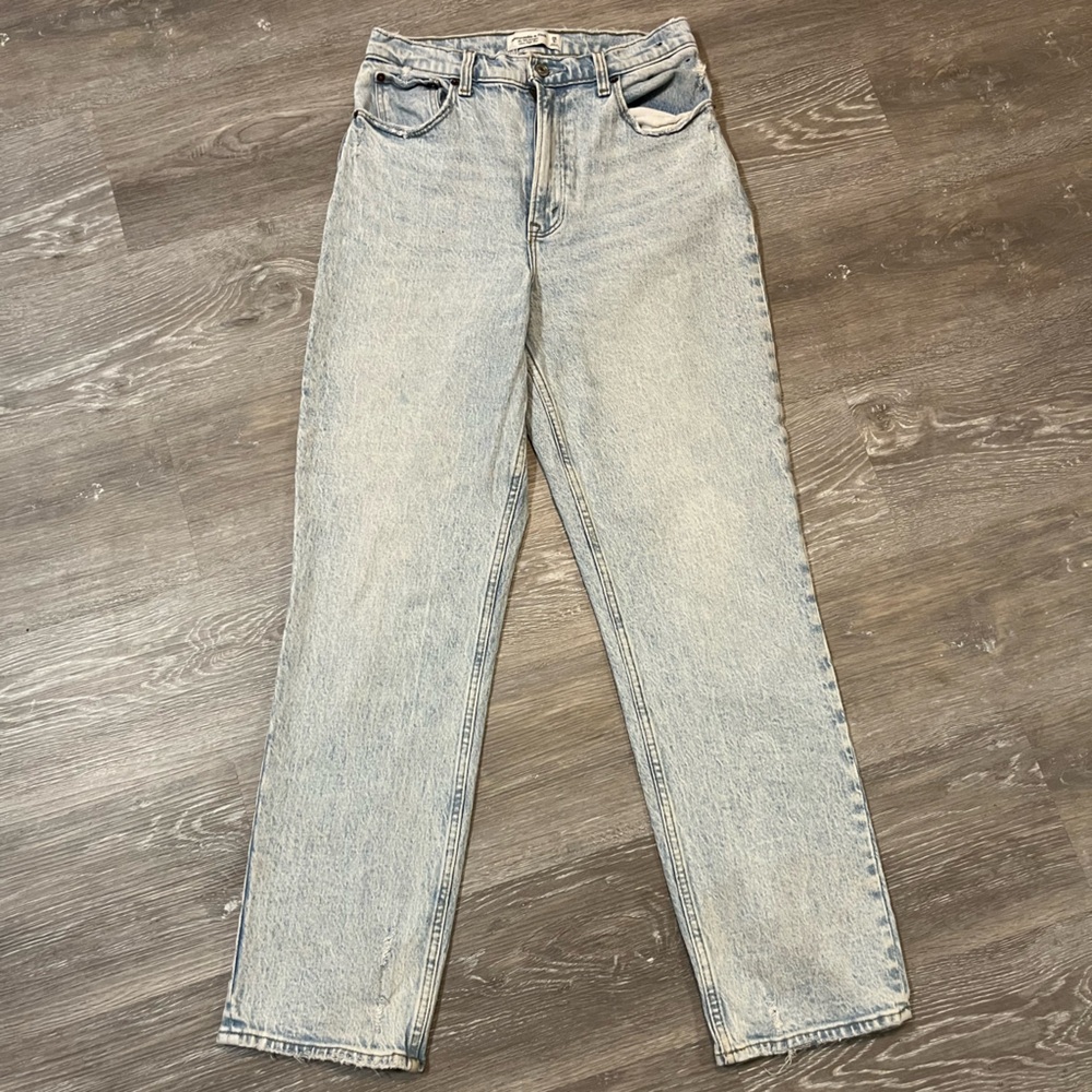 Abercrombie & Fitch Light Wash Blue Straight Leg Jeans